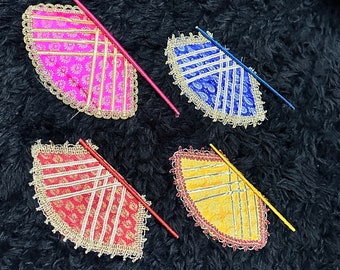 Decoraciones de boda/ Decoración Mehndi/ Abanicos de plástico-Partido y fundas de cojines Favor / Boda Dholki/Sangeet/Shaadi/Barat