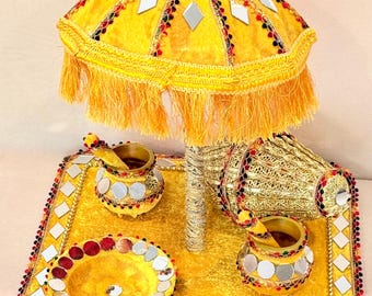 Mehndi Thaal/ Wedding Decoration (16 inch) Cone Mehndi/