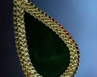 Mehndi Paan Patta/ Hoja decorativa para eventos especiales (2 piezas)