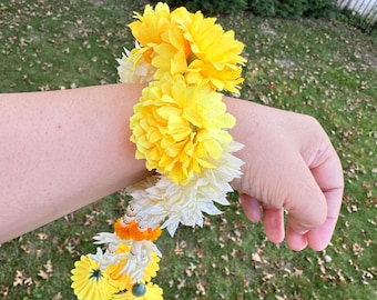 Mehndi gajray/bruids gajra-set: herbruikbare mehndi-haarslinger voor bruiloften