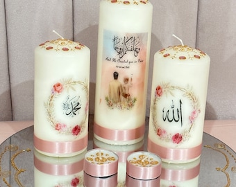 Juego de velas de boda/Nikah