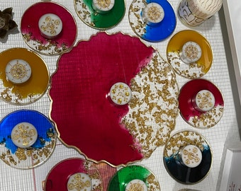 Kleurrijke mehndi/diwali-borden