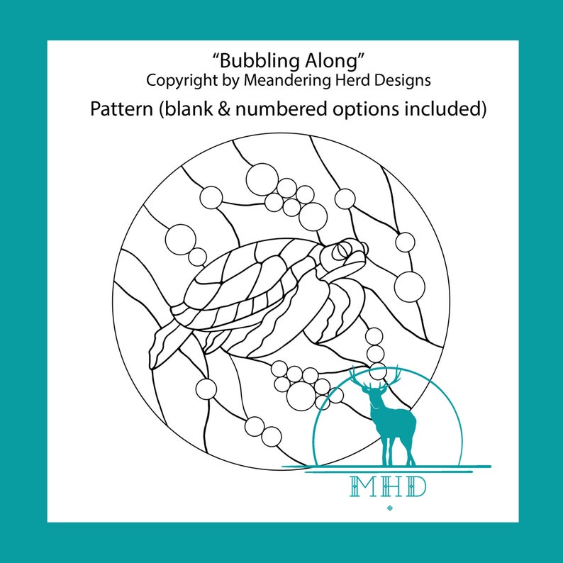 Bubbling Along Stained Glass Pattern Etsy