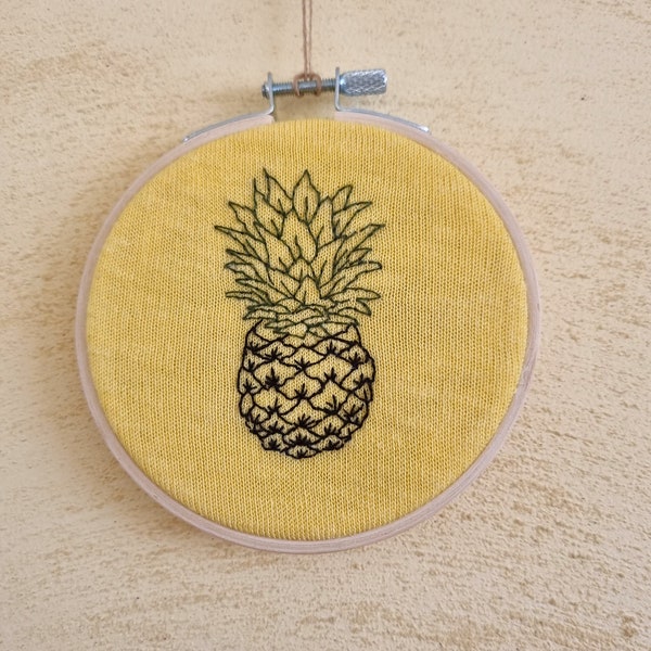 Cercle brodé Ananas