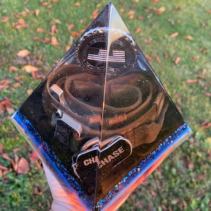Pet memorial pyramid, large, resin memorial, dog/cat ashes