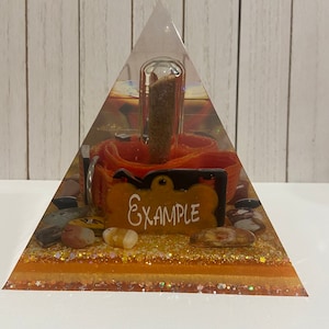 Pet memorial pyramid, large, resin memorial, dog/cat ashes