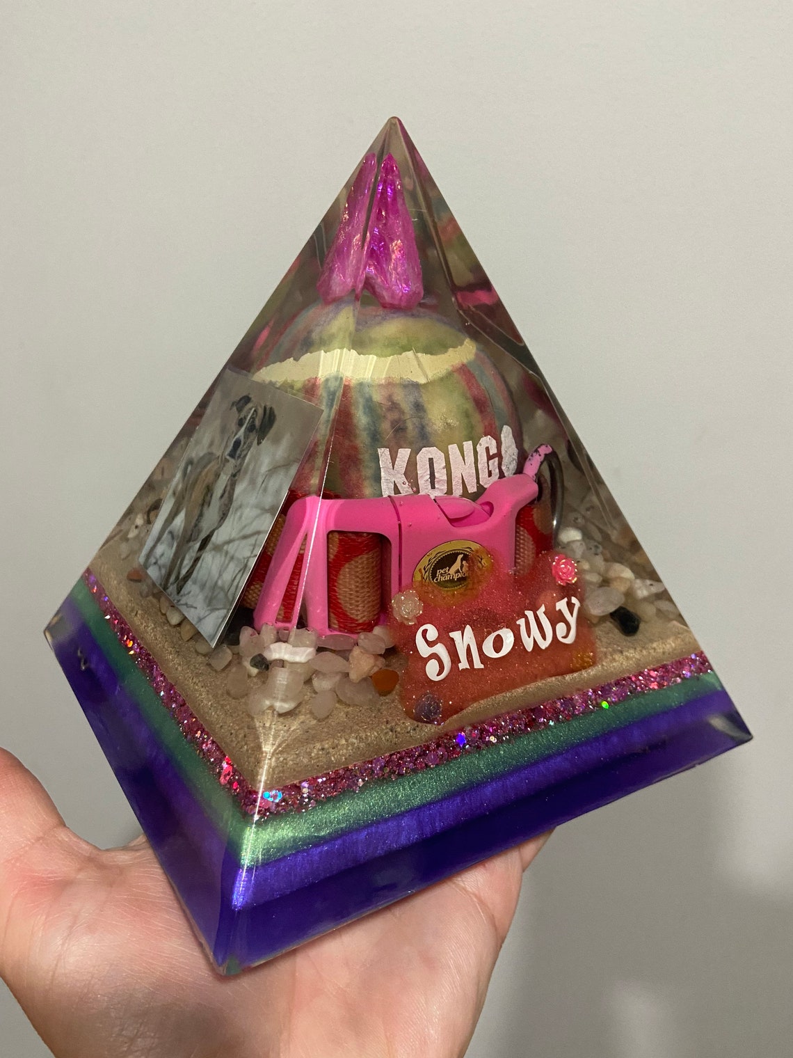 Pet Memorial Pyramid Large Resin Memorial Dog/cat Ashes Etsy