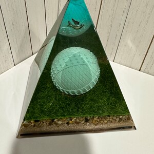 Pet memorial pyramid, large, resin memorial, dog/cat/horse/bunny/bird ashes any animal
