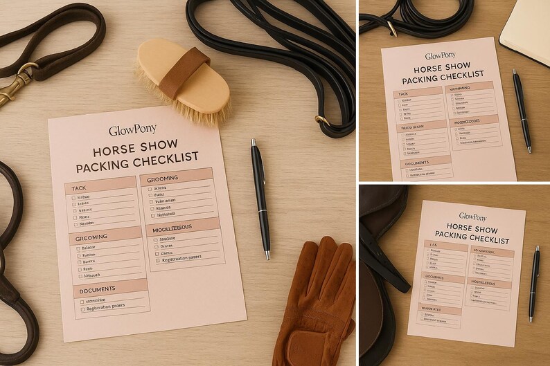 Horse Show Packing Checklist | Printable Equestrian Show Prep List ...