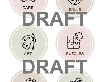Kids Toy Room Storage Labels, Organization, Kids Drawer Labels, Playroom Labels, Trofast Labels, Digital Download