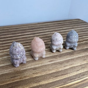 Pink Amethyst Chubby Dinosaur Crystal carving