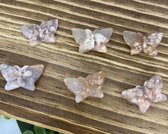 Flower Agate Butterfly Carving