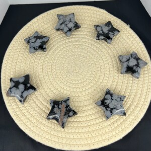 Snowflake obsidian Star carving