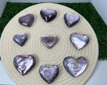 Flashy Lepidolite Heart