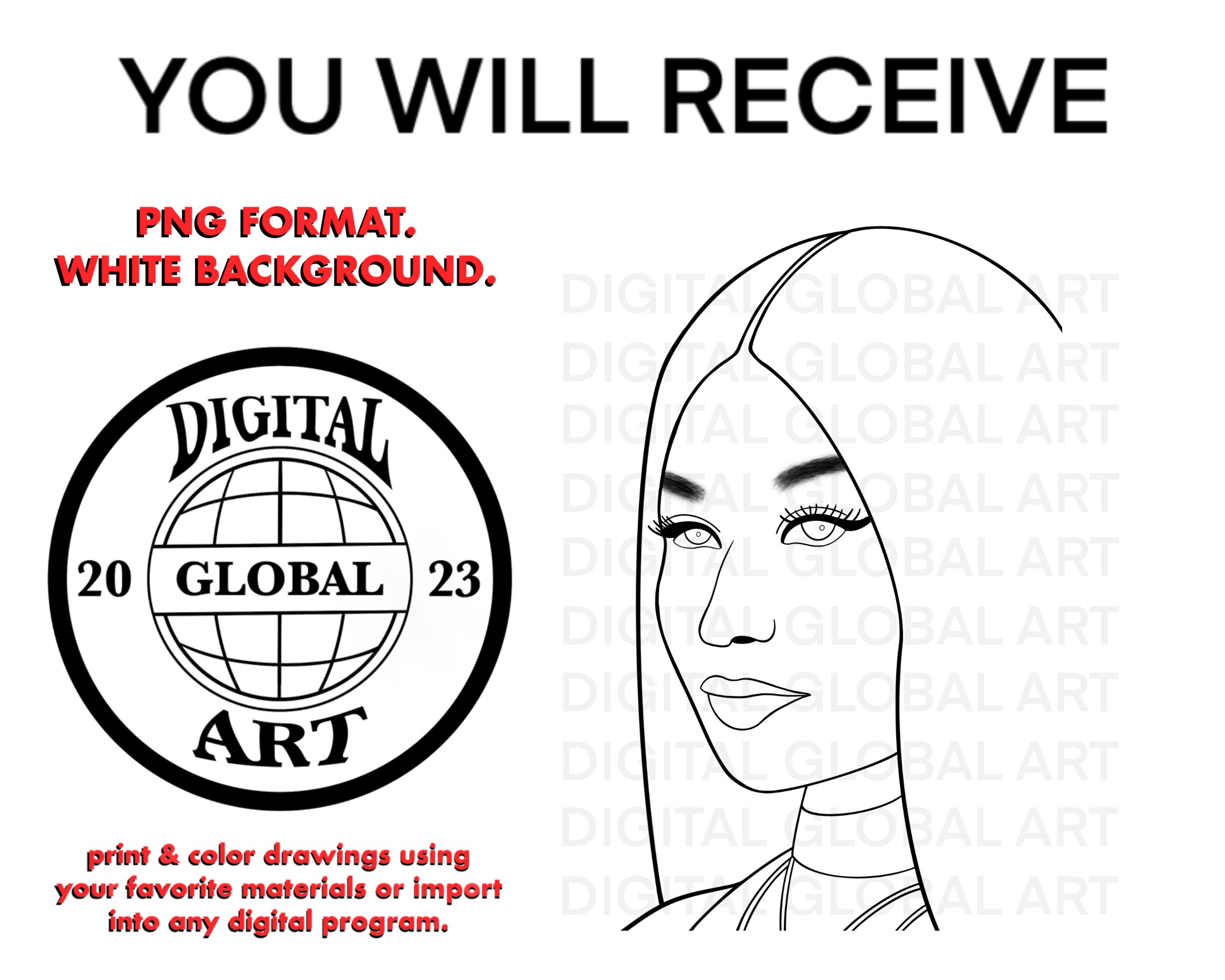Nicki Minaj Coloring Page Instant Download Coloring - Etsy