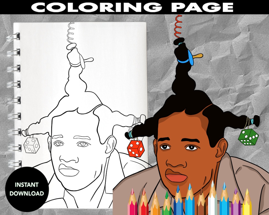 Loc Dog Dont Be a Menace Coloring Page Instant Download Etsy