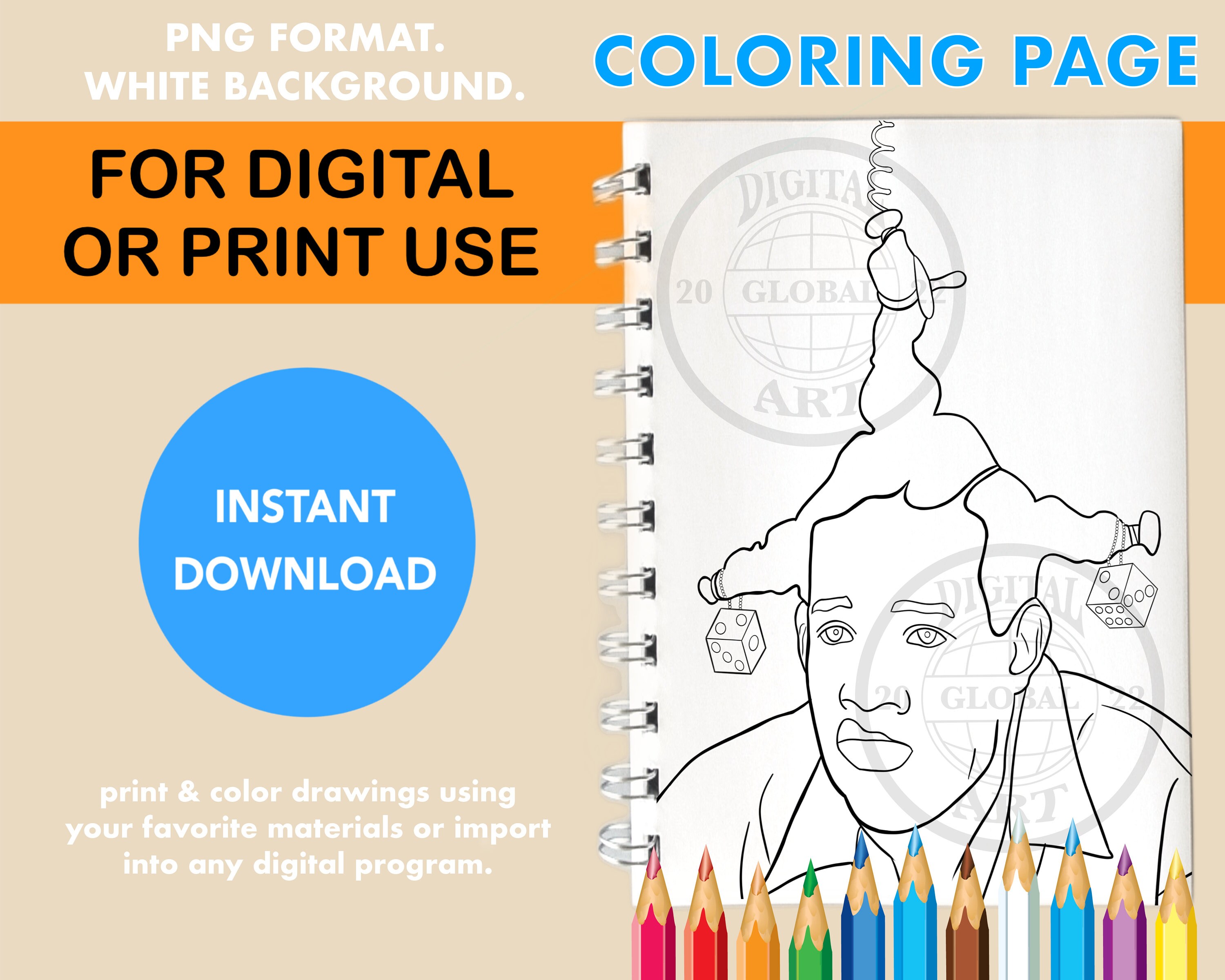 Loc Dog Dont Be a Menace Coloring Page Instant Download Etsy