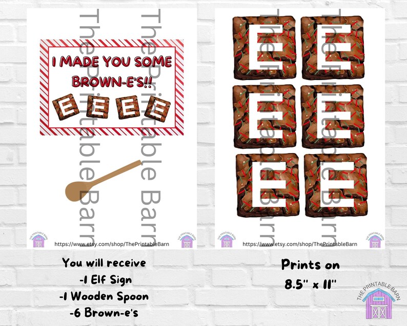 Elf Browne's, Elf Prank, Elf Activities, Printable Christmas Elf Props
