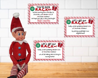 Elf Acts Of Kindness Printable, Elf Challenge, Elf Games, Christmas Games, Elf Kit Add On