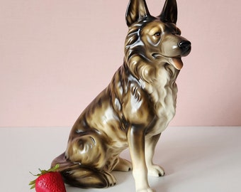 Mid-Century Statue of German Shepherd - Japan - Vintage