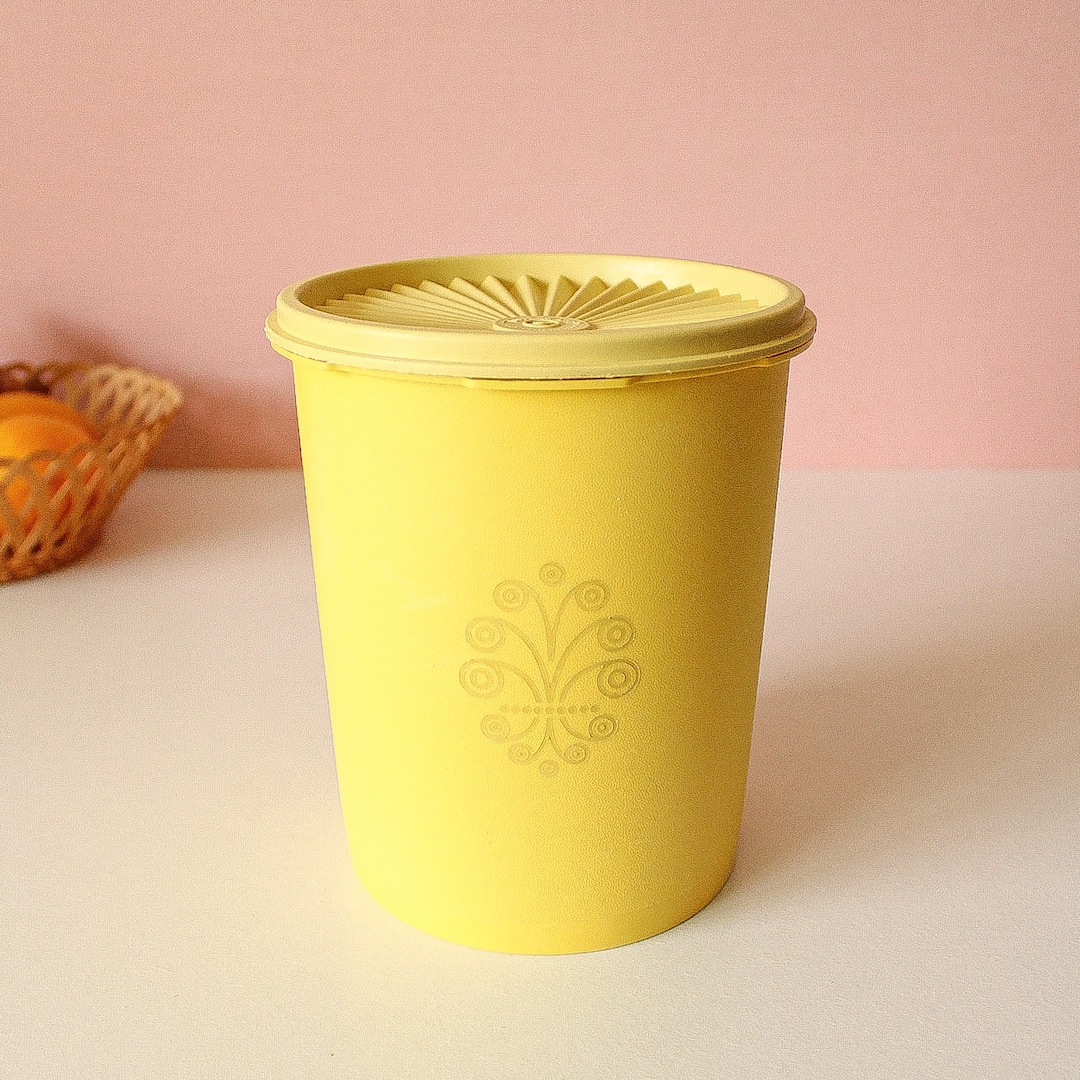Retro Yellow 7 Tupperware Container, 1970's - Etsy
