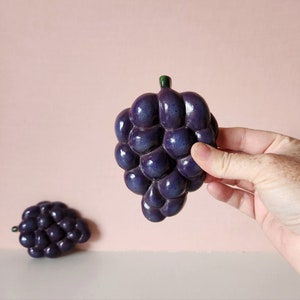 2 Bumpy Vintage Wall Grapes - 3-Dimensional - Kitchen Decor