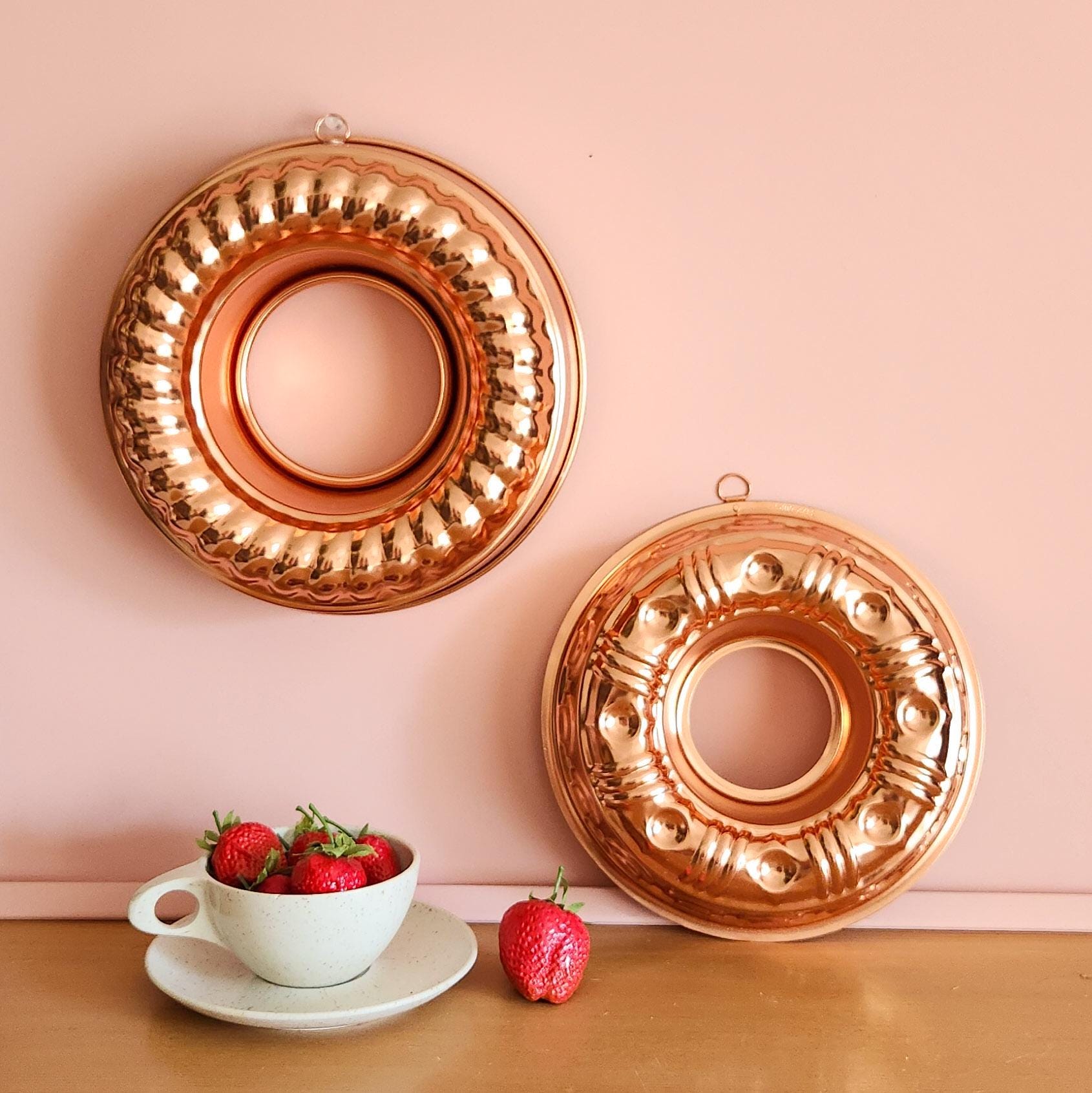 Classic Vintage Copper Jello Mold Rings