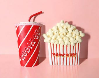 3-Dimensional Vintage Movie Theater Popcorn & Sodapop Wall Chalkware
