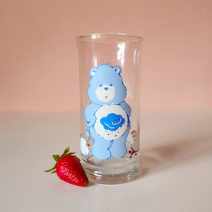 80&#39;s Care Bears Grumpy Glass - Vintage, Pizza Hut Series