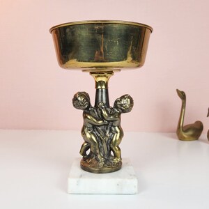 Greek Revival Planter with Stand & Marble Base - Vintage