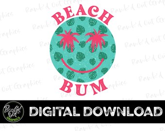 Beach Bum Clip Art, Beach Bum PNG, Beach Bum Sublimation Png, Beach Bum PNG, Beach