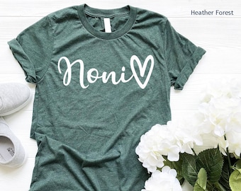 Noni Shirt For Grandma, Best Noni Ever Heart T-Shirt, Gift For Grandma, Noni Birthday Gift Idea, Noni Gifts, Noni Tshirt, New Grandma Shirt
