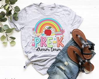 Pre-K Dream Team Shirt, Back To School Teacher Tee