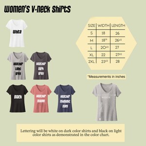 a women's v - neck t - shirt size guide