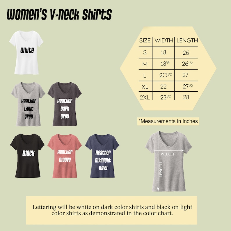 a women's v - neck t - shirt size guide