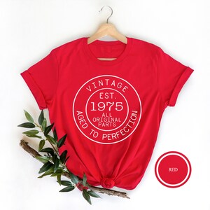 Vintage 1975 T-Shirt, 50th Birthday Shirt, 50th Birthday Gift For Women, 50th Birthday Gift For Men, Born In 1975, 1975 Birthday, 50th Gift
