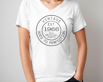 Vintage 1966 Birthday Shirt - Aged to Perfection - 60th Birthday Gift