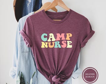 Camp Nurse T-Shirt, Retro Style, Summer Camp Shirt