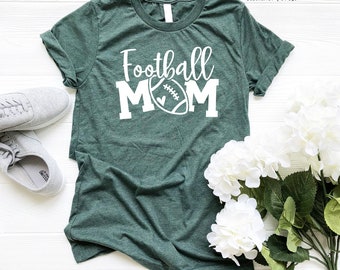 Football Mom Shirt, Football Mother T-Shirt, Football Shirts, Sports Mom Gift, Football Mom Outfit, Cute Football Mom Tshirt, Game Day Shirt