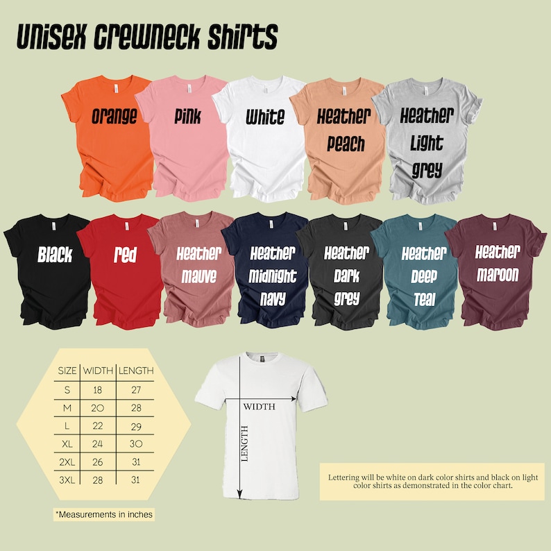 a group of t - shirts with the names of each of them