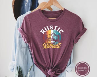 Rustic Retreat T-Shirt, Adventure Camping Graphic Tee