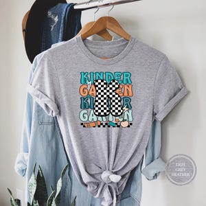 Kindergarten Grade Checkered Shirt, Kindergarten Shirt, Kindergarten Teacher Shirt, Checkered Kindergarten Tee, First Day Of School Shirt