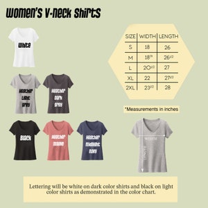 a women's v - neck t - shirt size guide