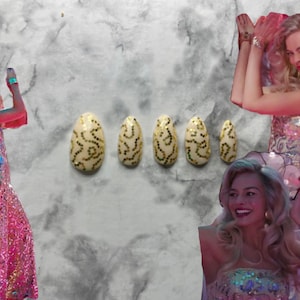 The “dance the night away” disco barbie, Barbie movie nails