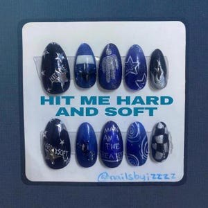 Billie Eilish hit me hard and soft press on nails