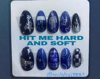 Billie Eilish hit me hard and soft press on nails