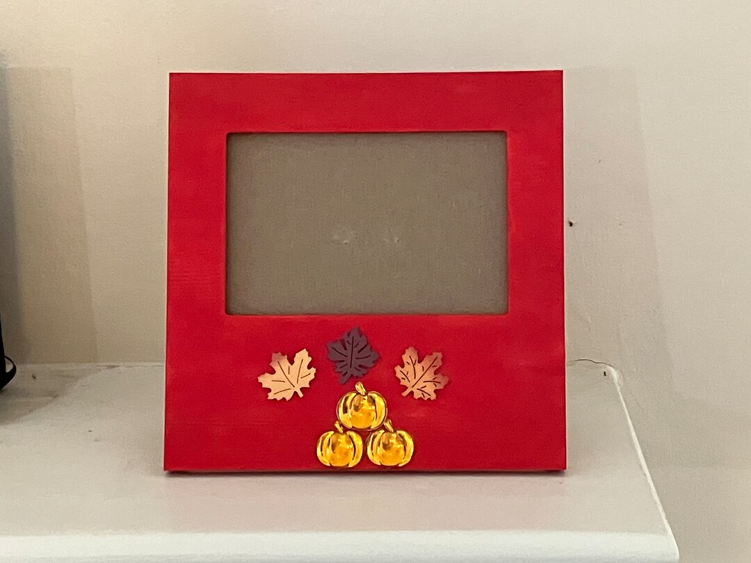 Holiday Frame Gift, Decorative Picture Frame, Fall Pumkin Frame