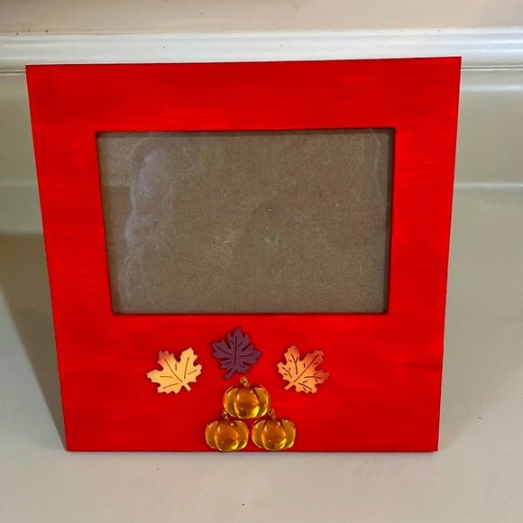 Holiday Frame Gift, Decorative Picture Frame, Fall Pumkin Frame