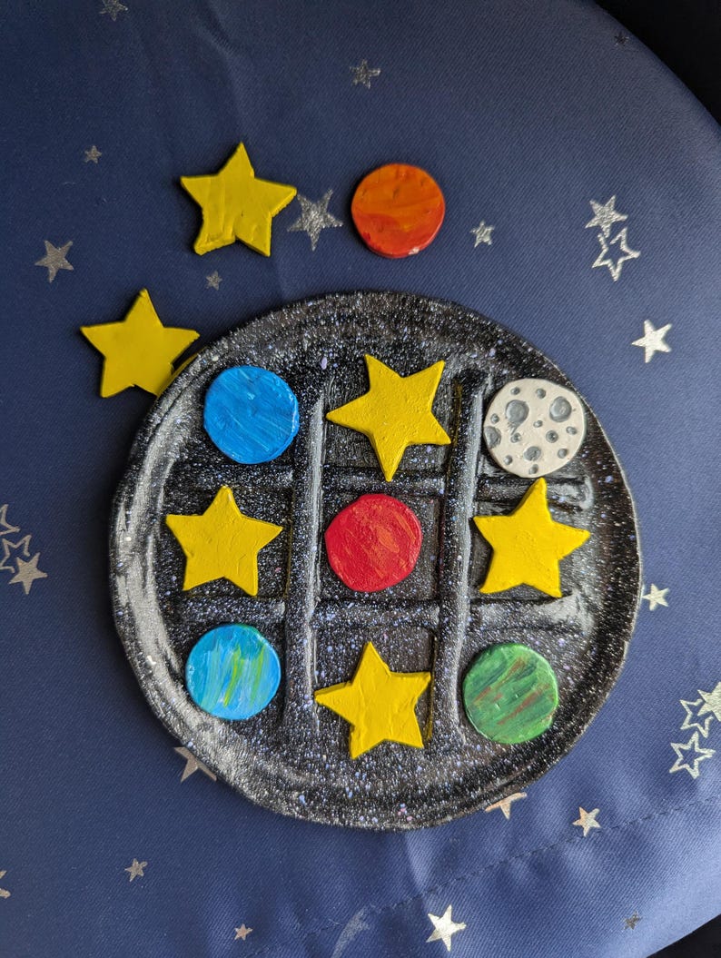 Galaxy Clay Tic Tac Toe Board - Etsy