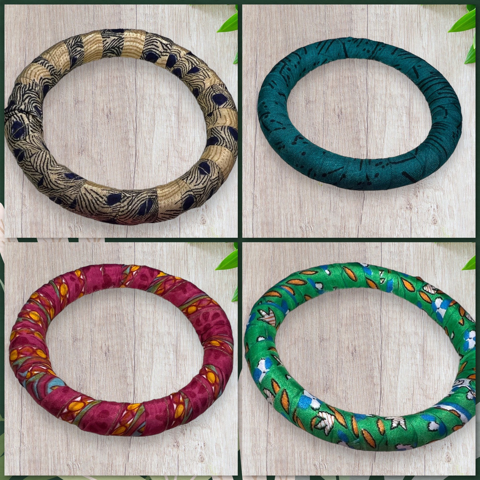 DIY Bangle Bracelet, DIY Bracelet Kits for Adults, Craft Kits for Teens,  Customize Wrap Fabric Bracelet, Jewellery Tutorial 